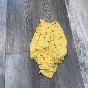 Old Navy Yellow Floral Baby Romper